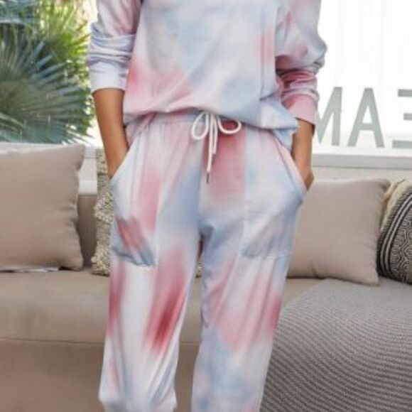 Cozy top‎ Lounge Pink or Blue Tie Dye - Picture 6 of 9